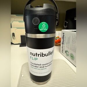 NutriBullet Flip Insulated Black Blender Tumbler